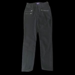 NYDJ Black denim Jean Leggings size 2--approx 9" rise